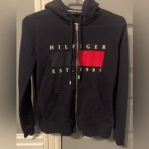 Zip up hoodie blue navy xxs